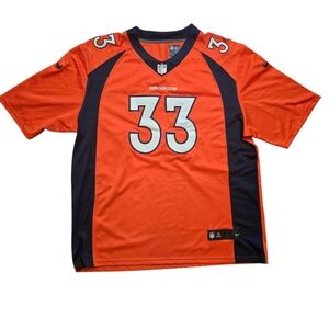Men's Nike Javonte Williams Orange Denver Broncos Jersey Stitched Size XXL 2XL